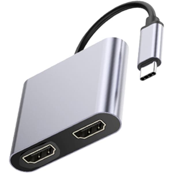 Type C til HDMI-splitter USB3.1 HD 4K Dual Port Samtidig visning Type-C monteringslinje Fire i en HUB