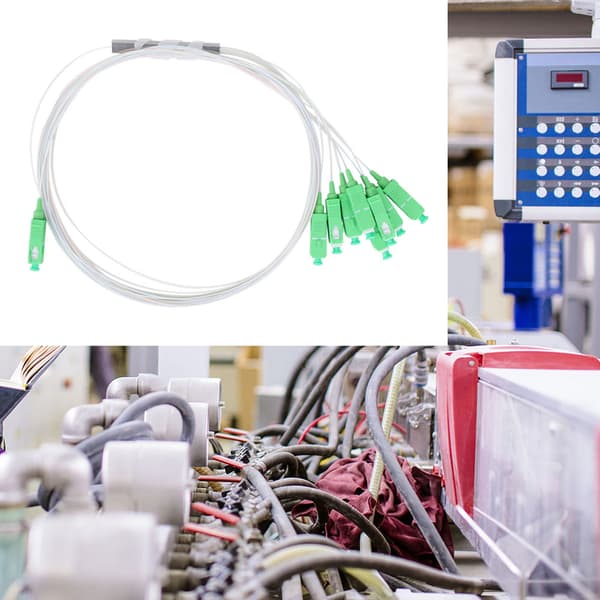 8-vejs fiberoptisk splitter med lavt indføringstab, ideel til netværkskabler og tilbehør