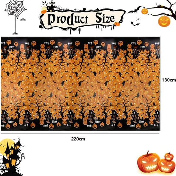 2 stk Halloween Dekorasjon Bordduk, Halloween Bordduk, Bred