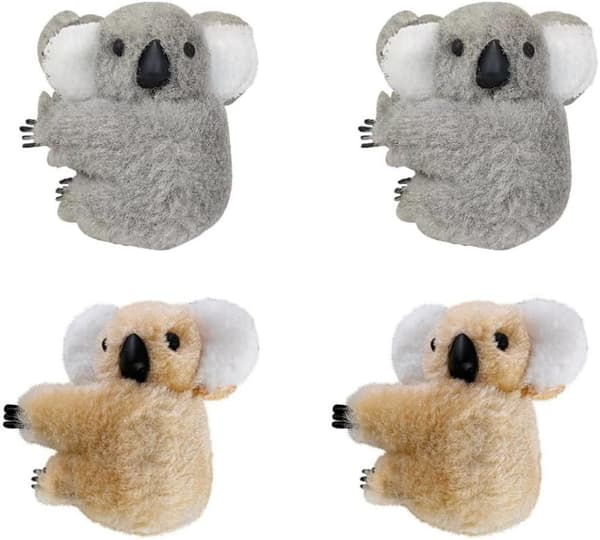 4 kpl Koala-hiusklipsiä, muhkeat Koala-hiusklipsit, eläinhiusneulat
