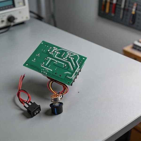 40A børstet motor og potentiometerknapindgang til controller med frem/tilbage-kontakt DC10V 50V strøm