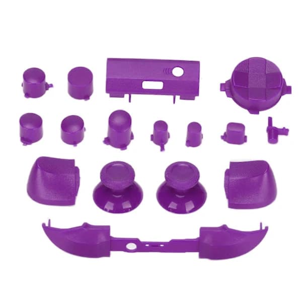 (Pow yeah!) Complete Button Set for Game Controller, Replacement Handle, Accessory Kit for Xbox Series X, Purple