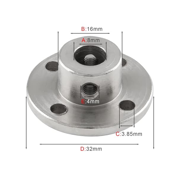 4 STK 8mm Flangeakselkobling 4 STK 8mm 8mm size_name