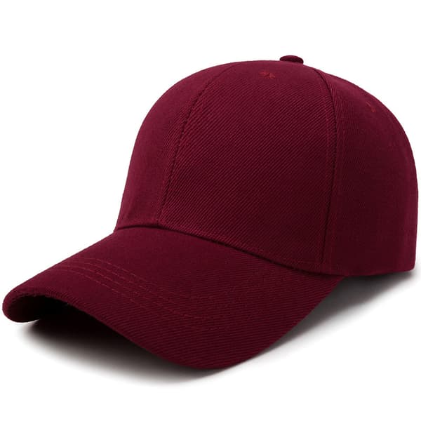 Baseballcaps - Justerbar Størrelse Vinrød