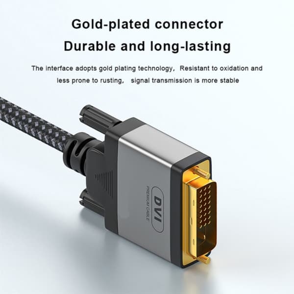 2m/6.56ft USB C til DVI Videooverførselskabel til Bærbare Computere og Telefoner Skærmdeling Understøtter 1080P Opløsning og 60Hz