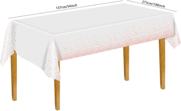 2 stk gullprikket duk, festduker, 137x274 cm Rec