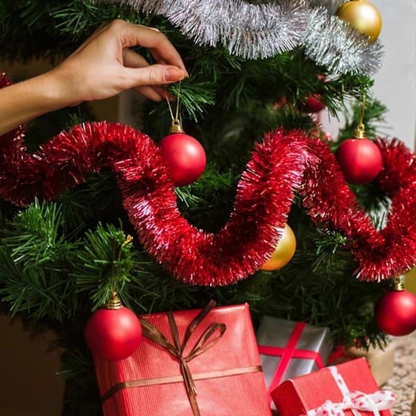 (pow yeah!) XIUH Juleutsalg! 9 stk Blå Juletrepyntsett med Kroker, Kompatibel med Juledekorasjon Blå