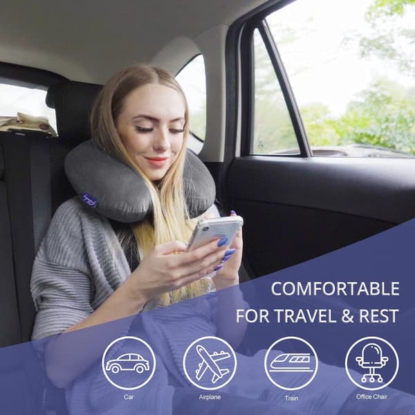 Memory Foam resekudde för flygplan - Nackkudde för resor