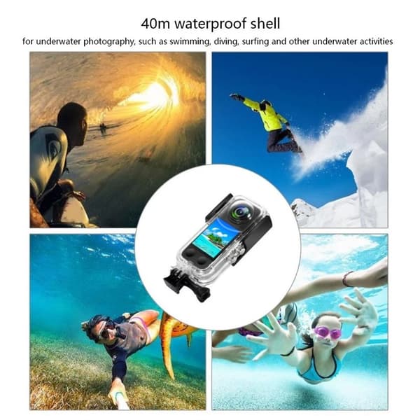 Insta360 X3 Action Camera Waterproof Case 40m Diving