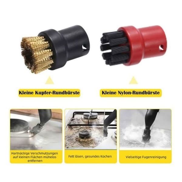 10 reservedele til Karcher SC1 SC2 SC3 SC4 SC5 damprenser - Inkluderer dyser, børster og klude