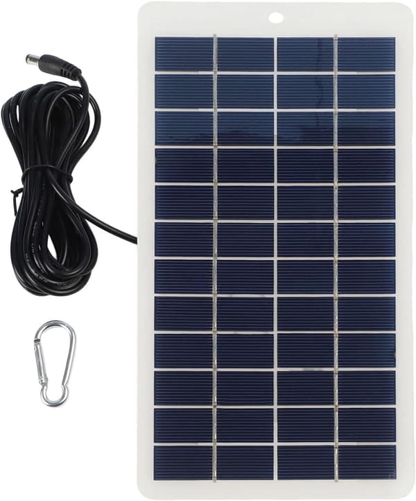 DC-gränssnitt Utomhus batteriladdning, resistent trädgårdssladd 12V 5W solpanel med för vädermodullampor, 300cm