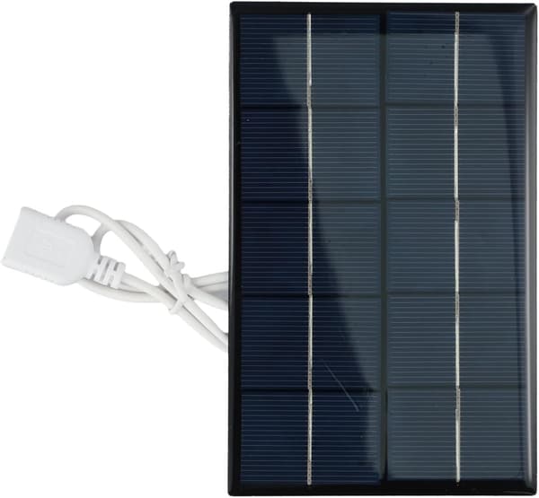 USB-oplader Udendørs Camping Vandring Telefonopladning Bærbart Solpanel 2,5W Polykrystallinsk Silicium til Sort