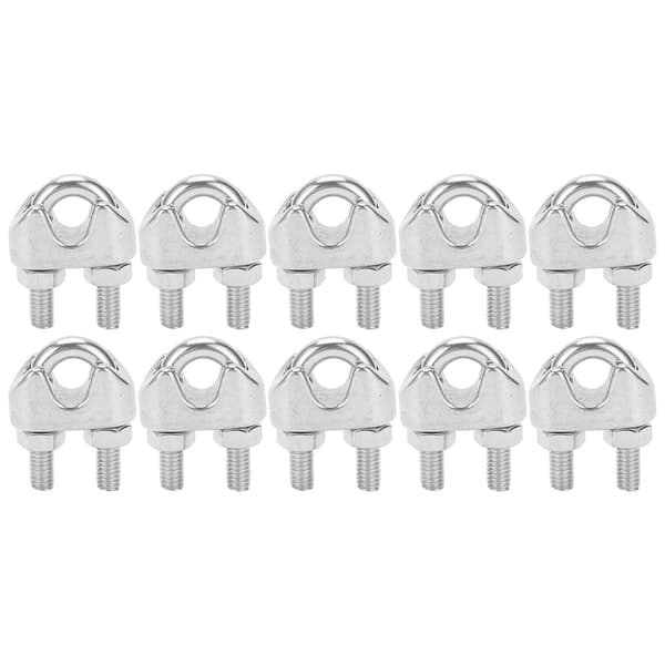10 stk 5/16 tommer M8 Rustfrit Stål Wireklemme U-bolt Sadelbeslag