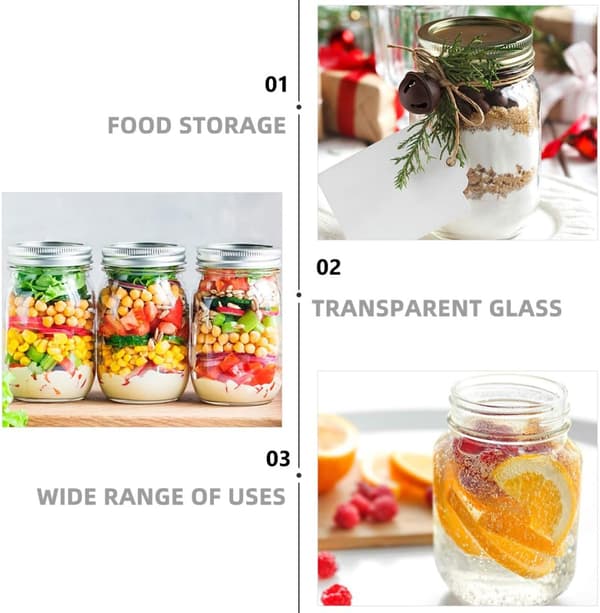 6 stycken förseglade syltburkar 500 ml glasflaskor matförvaringsbehållare