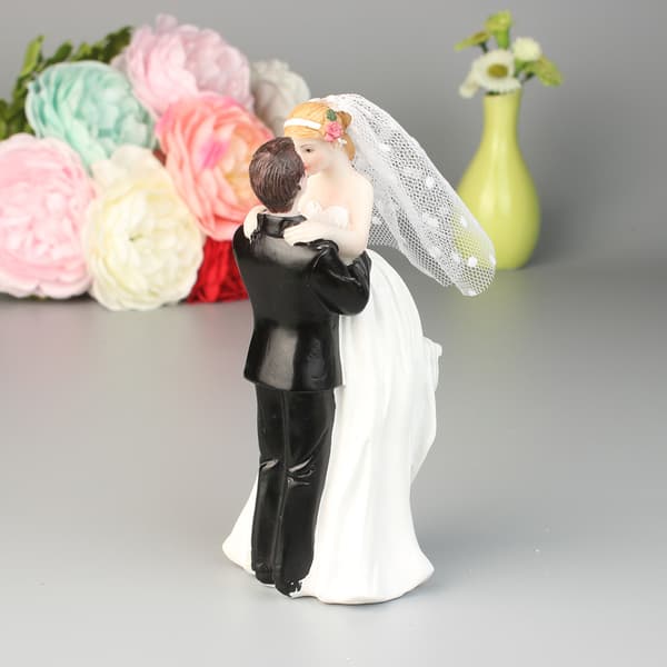 Moderne bryllupskaketopper Brudgom Håndlaget Figur