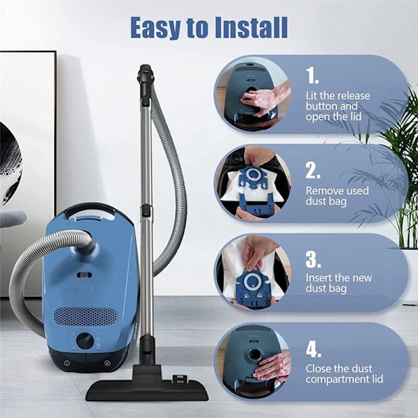 Vacuum Cleaner Bag Compatible with GN 12-pack, Vacuum Cleaner Replacement