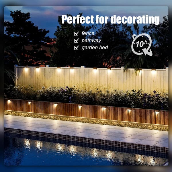 Solar Deck Lights Outdoor 16-pack (Warm White), Solar Step Lights