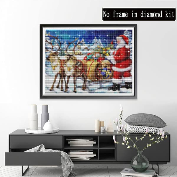 (13) DIY Diamantmaling Jule-sæt, 5D Julebroderi D