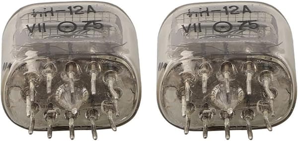 IN-12 Nixie-rör (2-pack) Retro- och DIY-projekt, IN-12A för klockor Digital kall display