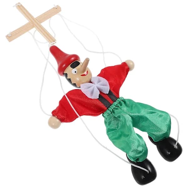 (Pow Yeah!) Marionette Puppet Wooden Marionette Show Toy Interactive Doll Toy