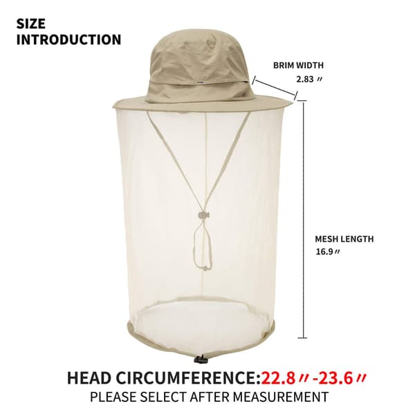 Fishing Hat Sun Protection Hat Mosquito Net for Outdoor Bucket Hat with Hidden Net