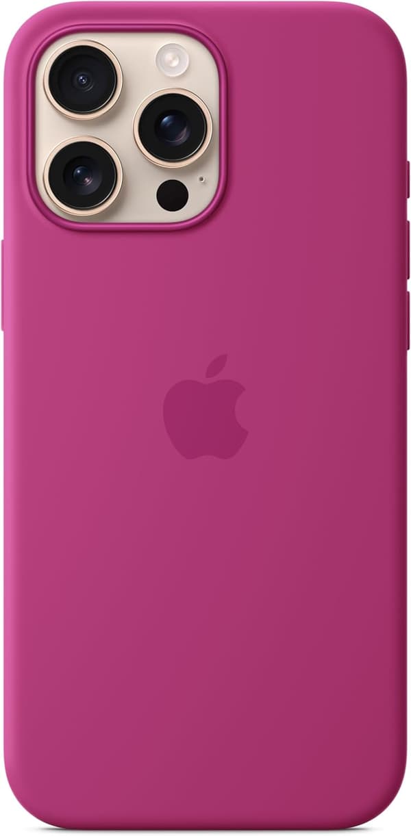 1 stk. Apple iPhone 16 Pro Max Silikondeksel med MagSafe og Kamerakontroll - Fuchsia