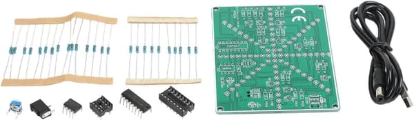 NE555 og CD4017 Basert Øvelseshastighet, Grade PCB, Komponentparametere, Elektronisk Sett med Justerbar LED-flyt Klart Silketrykt Stor