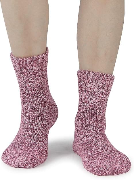 Women's Winter Socks, Thick Warm Comfortable Flat Socks, Solid Color, as a Gift.