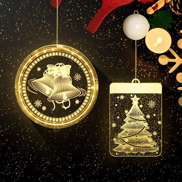 Julebelysning udendørs juledekoration, hængende 3D julemand