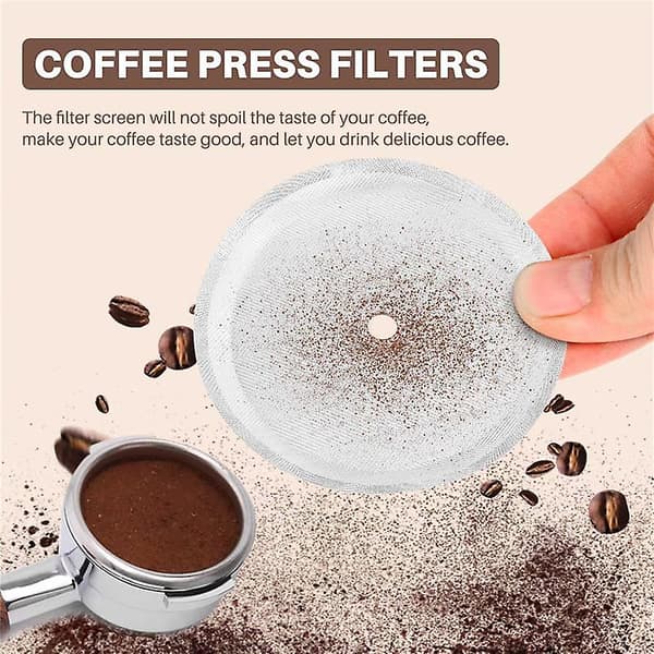 Genanvendeligt filter i rustfrit stål til stempelkande, erstatningsfilter til Bodum stempelkandekaffemaskine