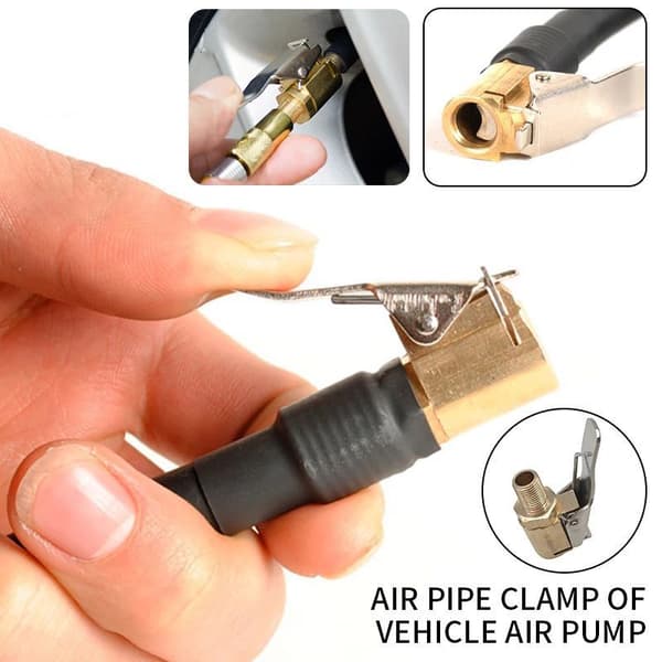 2-delt ventiladapter for bildekk, 8 mm messingtupp pumpeinflasjonsventil