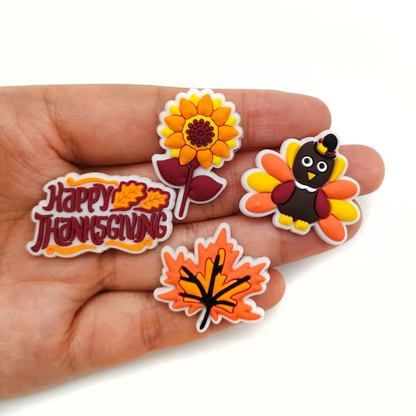 20 stk. Thanksgiving-serie skotilbehør til Croc-charms til Te