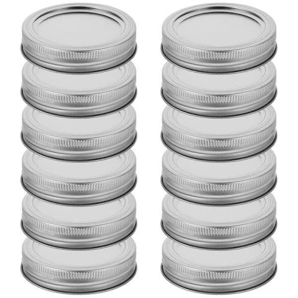 12 Set med Bred Mun Konserveringslock och Ringar Mason Jar Lock och Band Set Mason Jar Lock