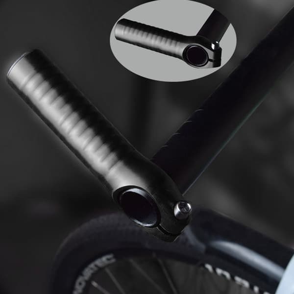 7075 Aluminiumslegering Cykelstyr Greb Bar End til Landevejs- og Mountainbikes Sort