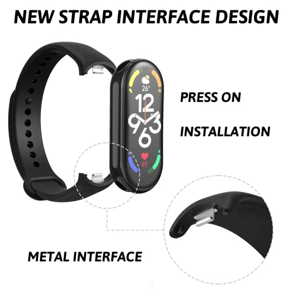 Lyseblå silikone erstatningsrem til Xiaomi Mi Band 10 9 8[JUN] til miband 8 9 10 lyseblå light blue for miband 8 9 10