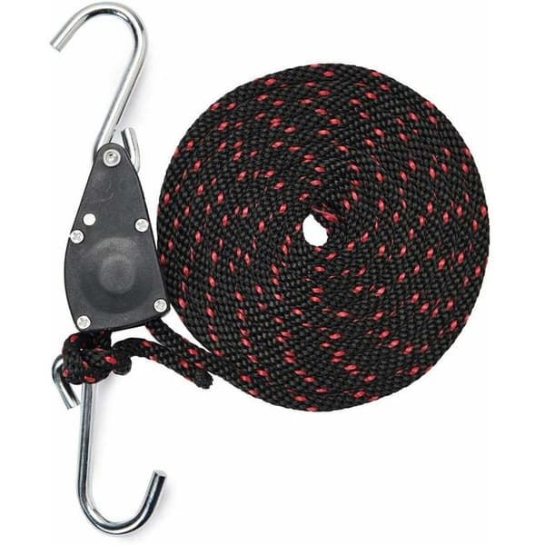 1/4 inch Rope Hanger with Ratchet for Grow Light 2 Pcs Adjustable Hook