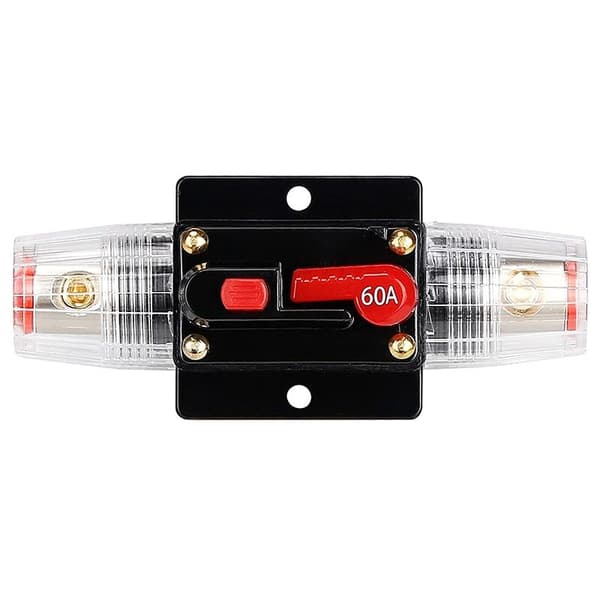 DC 12V-24V Sikringsholder, Audio Afbryder, Bilsikringsholder, Manuel Nulstilling 60A