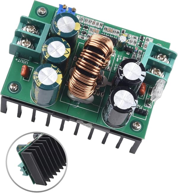 20A DCDC-strøm og kortslutningsbeskyttelse, strøm 1200W 12V60V 12V80V-omformer, overjusterbar