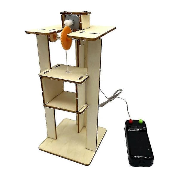 1 Sæt DIY Legetøj Lade Elevator Pædagogisk DIY Elevatorlegetøj Træ Elevator Børnelegetøj