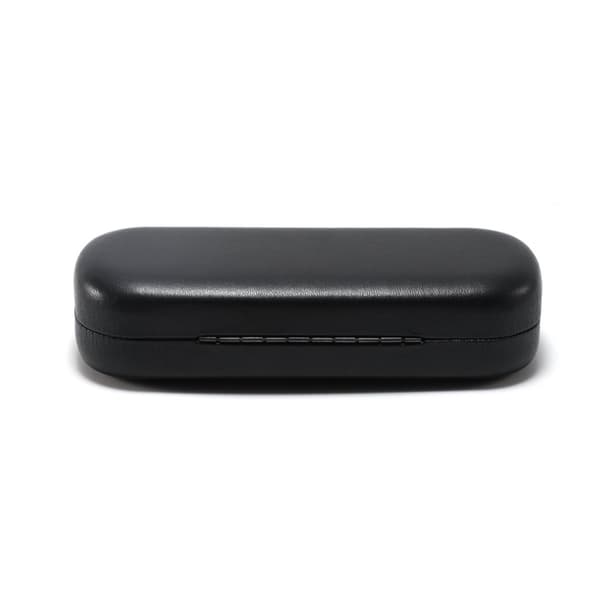 Hårdt brilleetui, PU-læder, bærbar beskyttelse, 16 x 6,4 x 3 cm (sort)