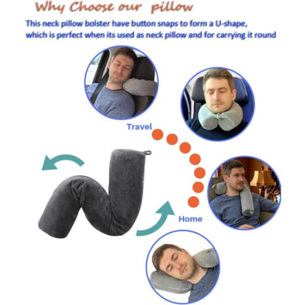 Twisted Memory Foam Reise Nakkepute Voksen Fly Reise Ne