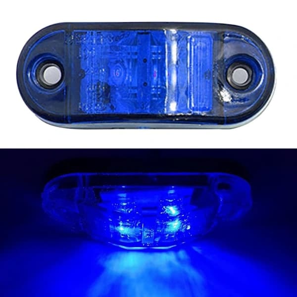 2 stk LED Sidemarkeringslys Advarselslys BAG BLÅ