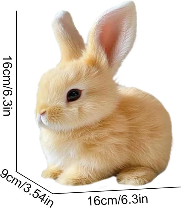 Interactive Rabbit Plush Toy, Realistic Hopping Bunny Toy Interactive Rabbit Toy for Easter, Electric Rabbit Toys (brown) brown