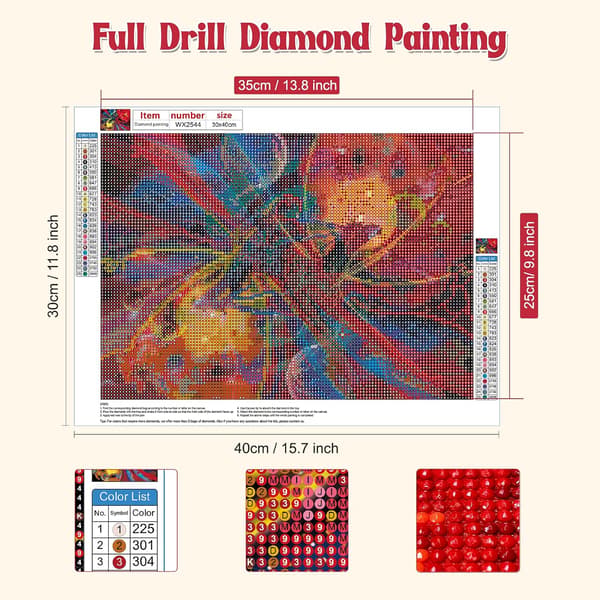 5D Diamantmaleri 30x40cm Drage J