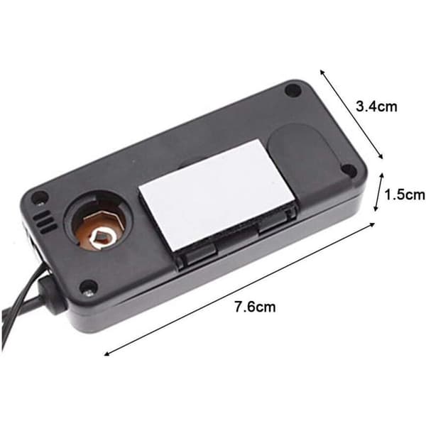 DC12V Bil Indendørs/Udendørs Termometer, Digitalt Termometer, Baggrundsbelyst Biltermometer, Mini LCD Biltermometer, Indendørs/Udendørs Termometer