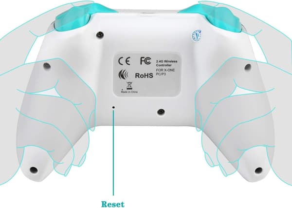 Trådløs controller til Xbox One, uden headset-stik, 2,4 GHz spilcontroller Gamepad kompatibel med Xbox One S/X PC (grøn)
