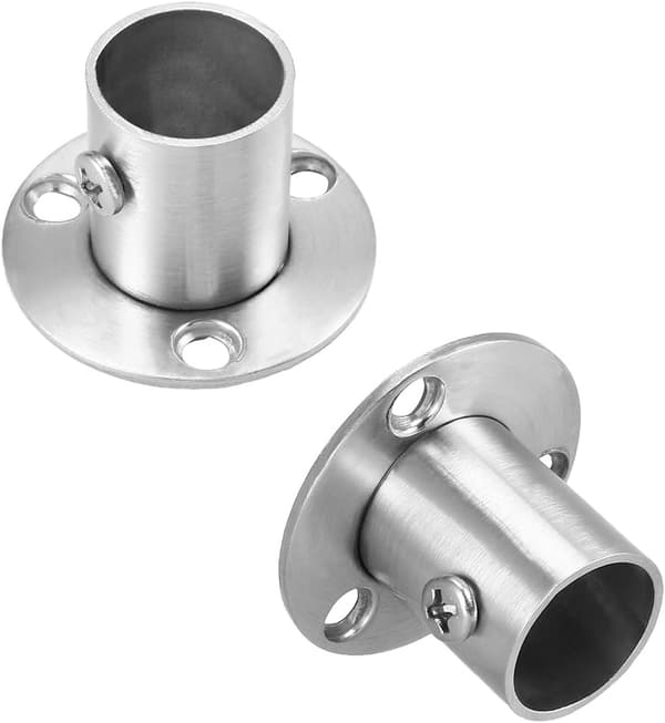 Pakke Gardinstangsfester Skinneholder Sokkel Stangholder Rustfritt