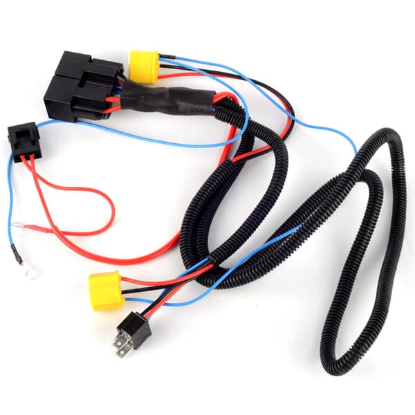 12V 35-90W Bilfrontlys Lysforsterker H4 Halogenpære Frontlysmodifikasjonslinje Tenner LED-linjesett