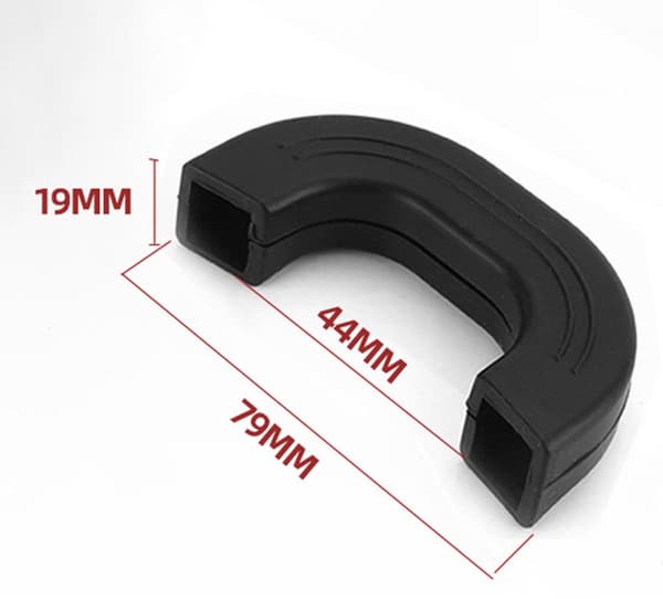 Silicone Handle Holder - Heat Resistant Pot Handle Covers - for Pots, Baking Trays - Black, Red - 79*17 mm