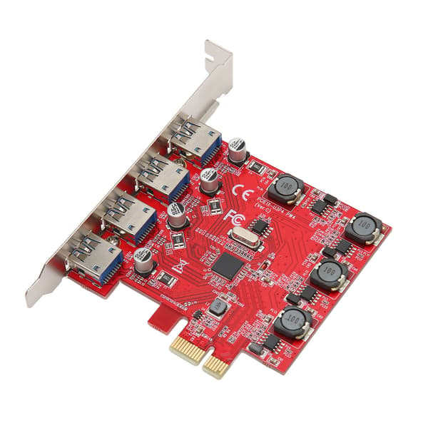4 Port 5Gbps USB 3.0 PCI Express Expansion Card for Windows 11 10 for Server 2012 for Linux Built-in Self-Powered Technology
